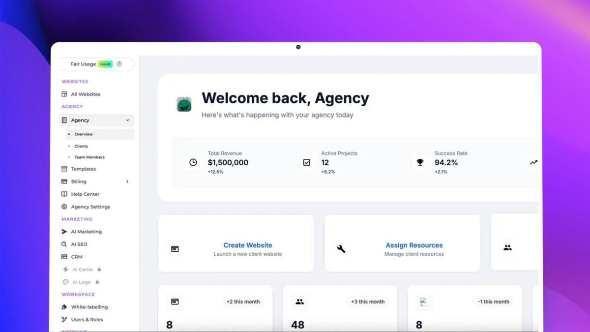Agency Dashboard Interface